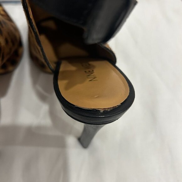 NINE West Splash Leopard Booties Women’s Size 7 ½ - Picture 9 of 10